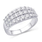 10 Karat White Gold 1.00 Carat Diamonds Three Row Ladies Band-0725925-WG