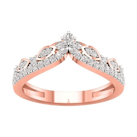 10 Karat Rose Gold 0.25 Carat Diamonds Fancy Ladies Band-0727117-RG