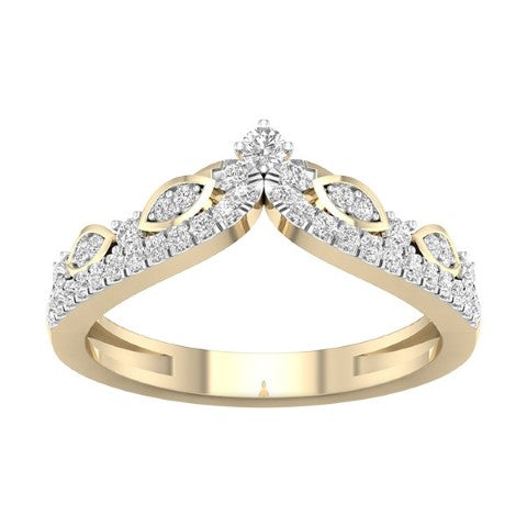 10 Karat Yellow Gold 0.25 Carat Diamonds Fancy Ladies Band-0727117-YG