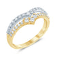 10 Karat Two-Tone (Yellow and White) Gold 0.50 Carat Diamonds Fancy Ladies Band-0729829-YW