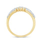 10 Karat Two-Tone (Yellow and White) Gold 0.50 Carat Diamonds Fancy Ladies Band-0729829-YW
