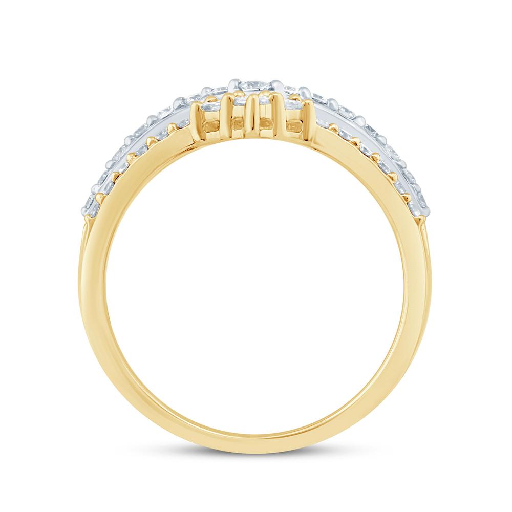 10 Karat Two-Tone (Yellow and White) Gold 0.50 Carat Diamonds Fancy Ladies Band-0729829-YW