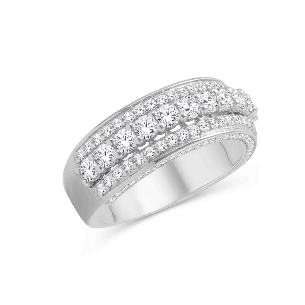 10 Karat White Gold 1.75 Carat Diamonds Classic Ladies Band-0750002-WG