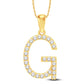 10 Karat All Yellow Gold 0.25 Carat Diamonds Initial (G) Pendant-0825438-ALY