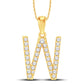 10 Karat All Yellow Gold 0.29 Carat Diamonds Initial (W) Pendant-0825451-ALY