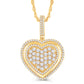 10 Karat All Yellow Gold 0.46 Carat Diamonds Heart Pendant-0826109-ALY