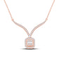 14 Karat Rose Gold 0.50 Carat Diamonds Cushion Pendant-0832079-RG