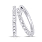 10 Karat White Gold 1.00 Carat Diamonds Classic Hoops-0925114-WG