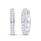 10 Karat White Gold 0.50 Carat Diamonds Classic Hoops-0925137-WG
