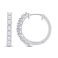 14 Karat White Gold 1.50 Carat Diamonds Classic Hoops-0925201-WG