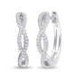 10 Karat White Gold 0.15 Carat Diamonds Intertwined Hoops-0925542-WG