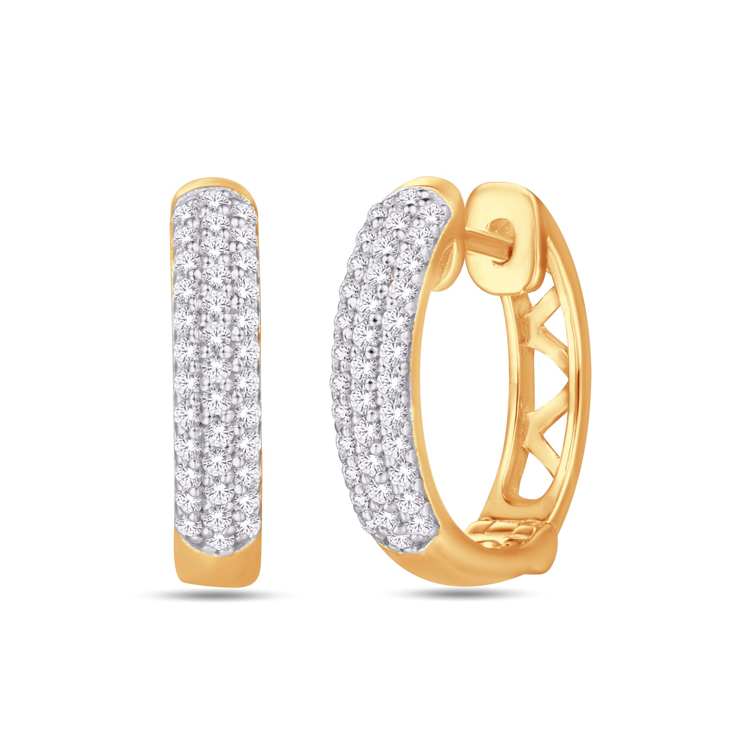 10 Karat Yellow Gold 0.22 Carat Diamonds Classic Hoops-0925903-YG