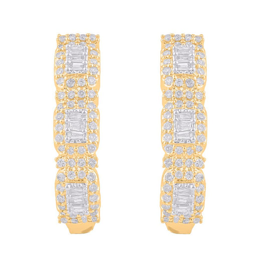 14 Karat White Gold 0.68 Carat Diamonds Classic Hoops-0929040-WG