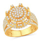 10 Karat All Yellow Gold 2.63 Carat Diamonds Round Men's Ring-1025856-ALY