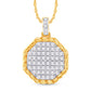 10 Karat Yellow Gold 1.10 Carat Diamonds Rope Style HipHop Pendant-1025922-YG