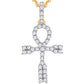 10 Karat Yellow Gold 0.33 Carat Diamonds Latin Cross HipHop Pendant-1027030-YG
