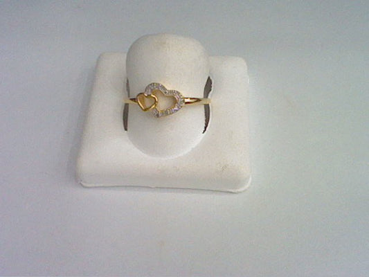 925 SS 0.03CT D-LADIES RING "HEART"