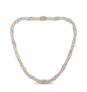 10 Karat Yellow Gold 18.50 Carat Diamonds Cuban Chain-1429009-YG