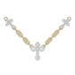 10 Karat Two-Tone (Yellow and White) Gold 15.05 Carat Diamonds Latin Cross Necklace-1430025-YW