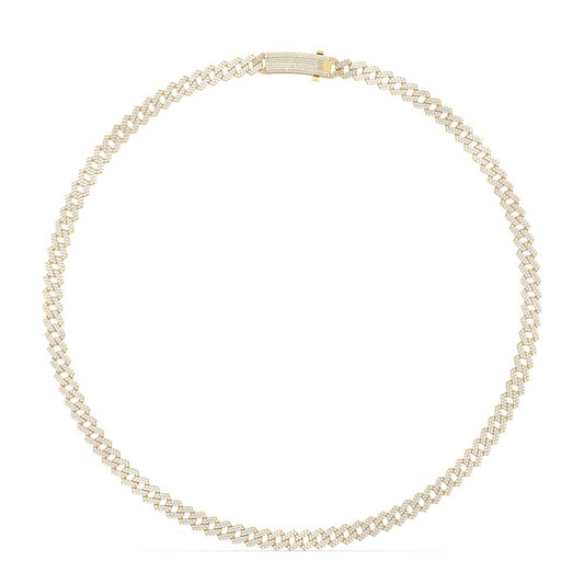 10 Karat Yellow Gold 10.00 Carat Diamonds Cuban Link Chain-1440001-YG