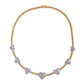 10 Karat Yellow Gold 4.90 Carat Diamonds Cuban Link Heart Necklace-1460003-YG