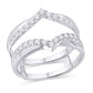 10 Karat White Gold 0.50 Carat Diamonds Wedding Wrap Ring Enhancer Ladies Band-2025037-WG