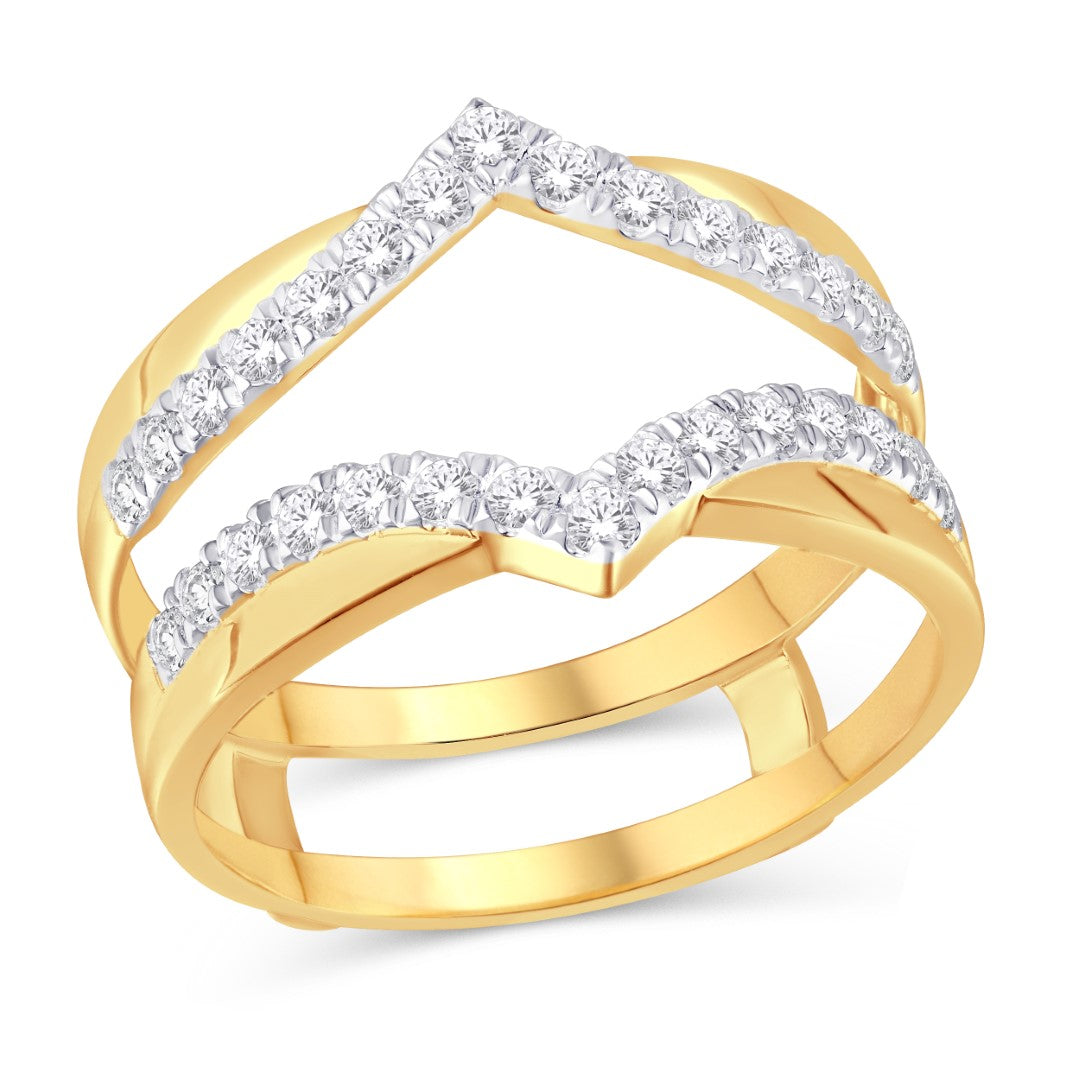 10 Karat Yellow Gold 0.50 Carat Diamonds Wedding Wrap Ring Enhancer Ladies Band-2025037-YG