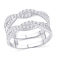 10 Karat White Gold 0.50 Carat Diamonds Criss-Cross Enhancer Ladies Band-2025038-WG