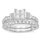 14K  1.00CT Princess Cut Diamond Bridal Ring