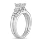 14K  1.00CT Princess Cut Diamond Bridal Ring