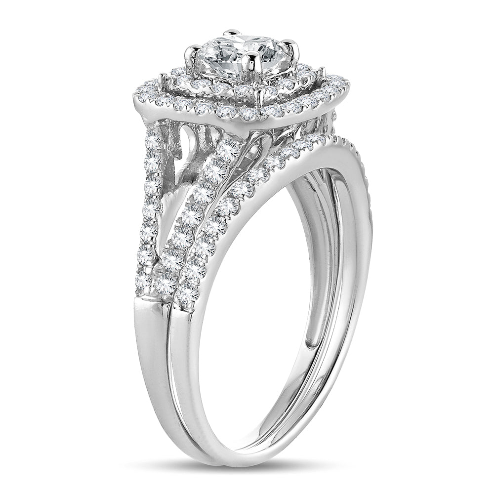 14K   White Gold 1.11Ct Bridal Ring