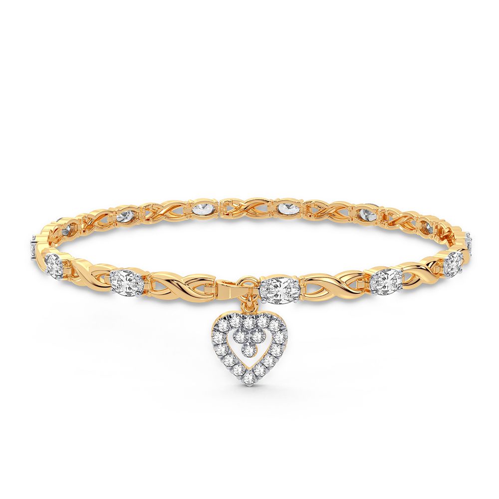10K 0.10CT DIAMOND BRACELET