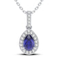 14K 0.10CT Diamond Sapphire Pendant