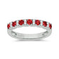 14K 0.10ct Diamond Ruby Band