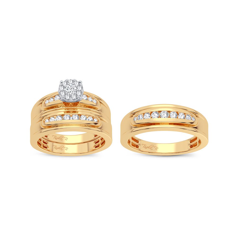 14K 0.75CT Diamond Trio Set