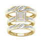 10K 0.07CT DIAM TRIO SET
