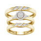 10K 0.07CT DIAMOND TRIO SET