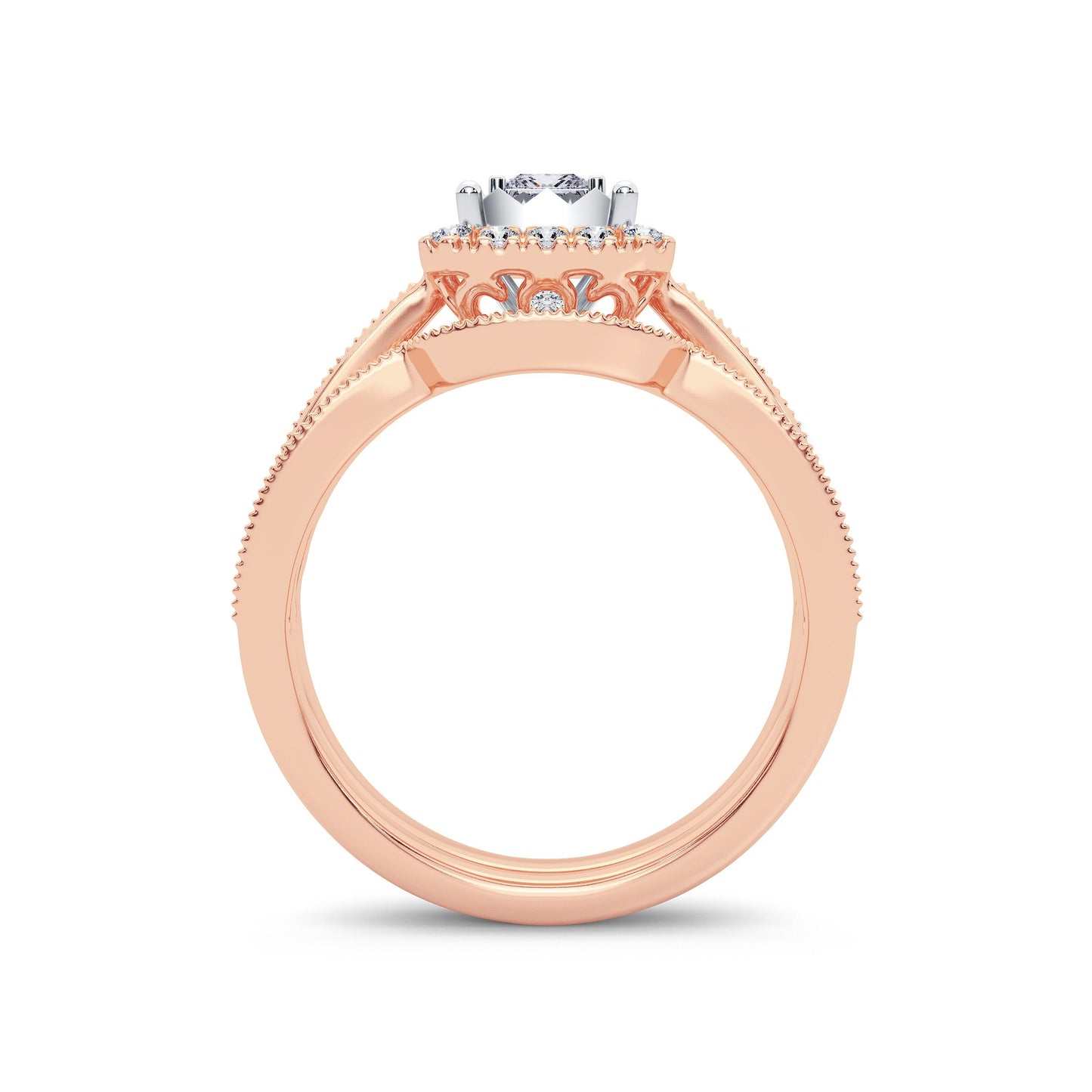 14K 0.75ct Diamond Bridal Ring