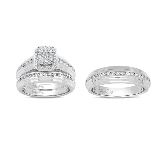 14K 0.87CT Diamond Trio Set