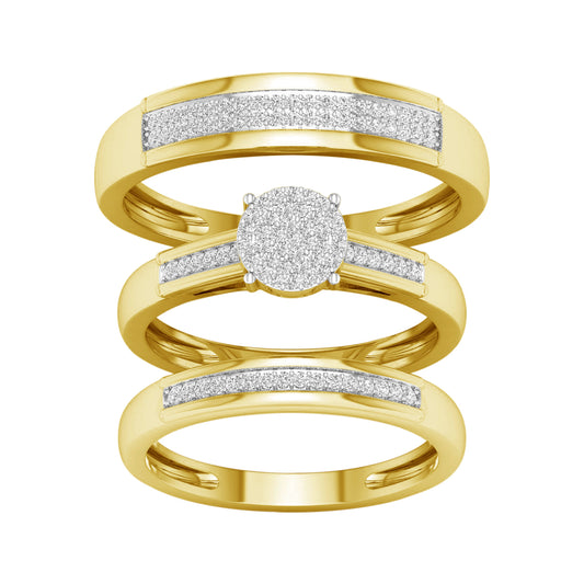 10K  0.33CT  DIAM  TRIO  SET