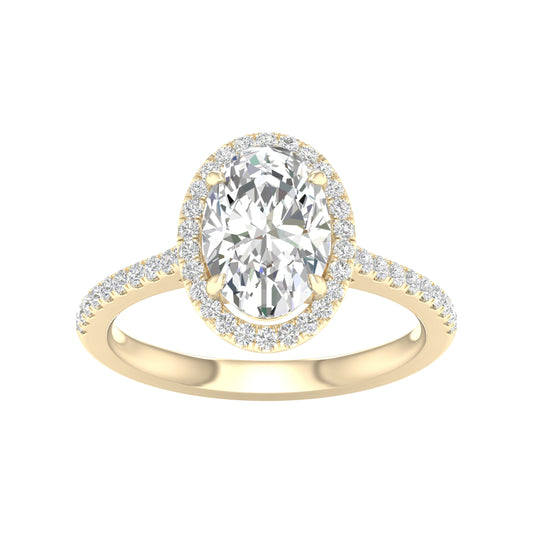 Certified Lab Grown 14K 2.25CT Diamond Engagement Ring