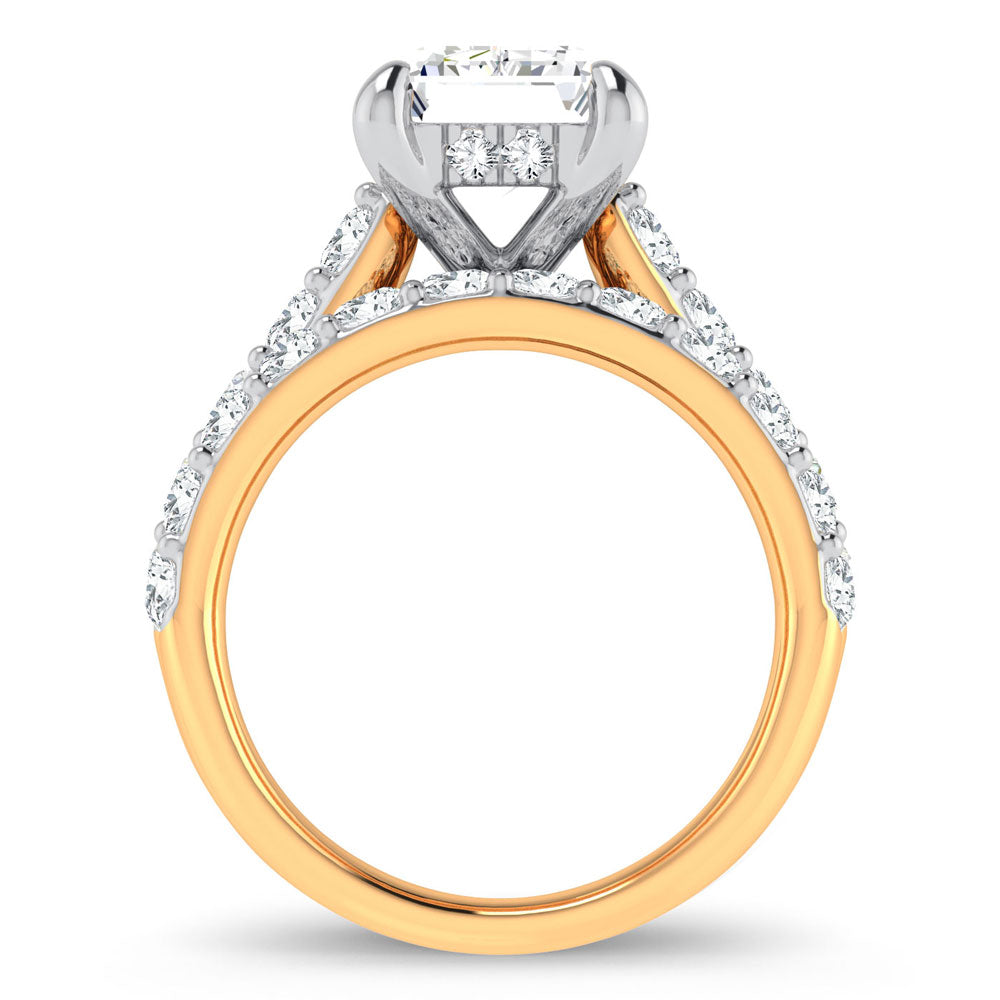 14K 5.00CT Certified Lab Grown Diamond Bridal Ring