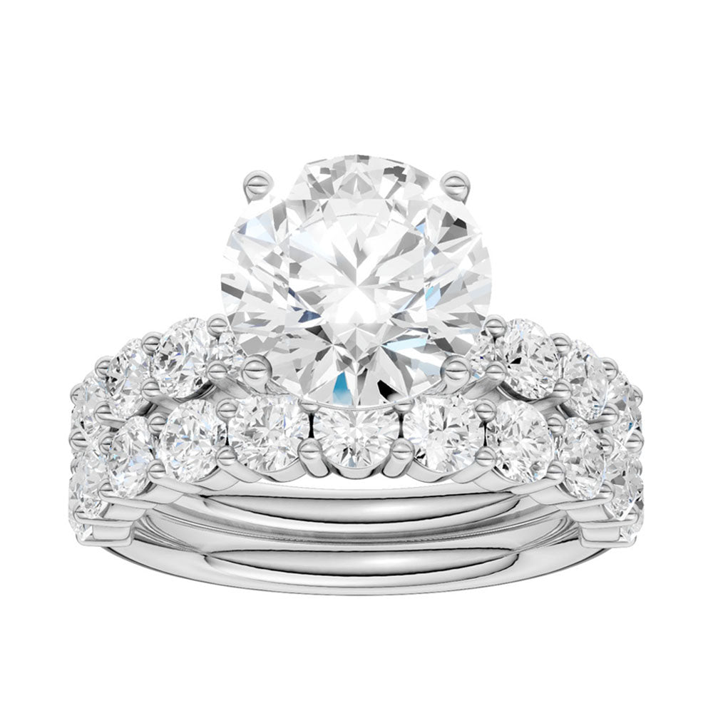 14K 6.00CT Certified Lab Grown Diamond Bridal Set