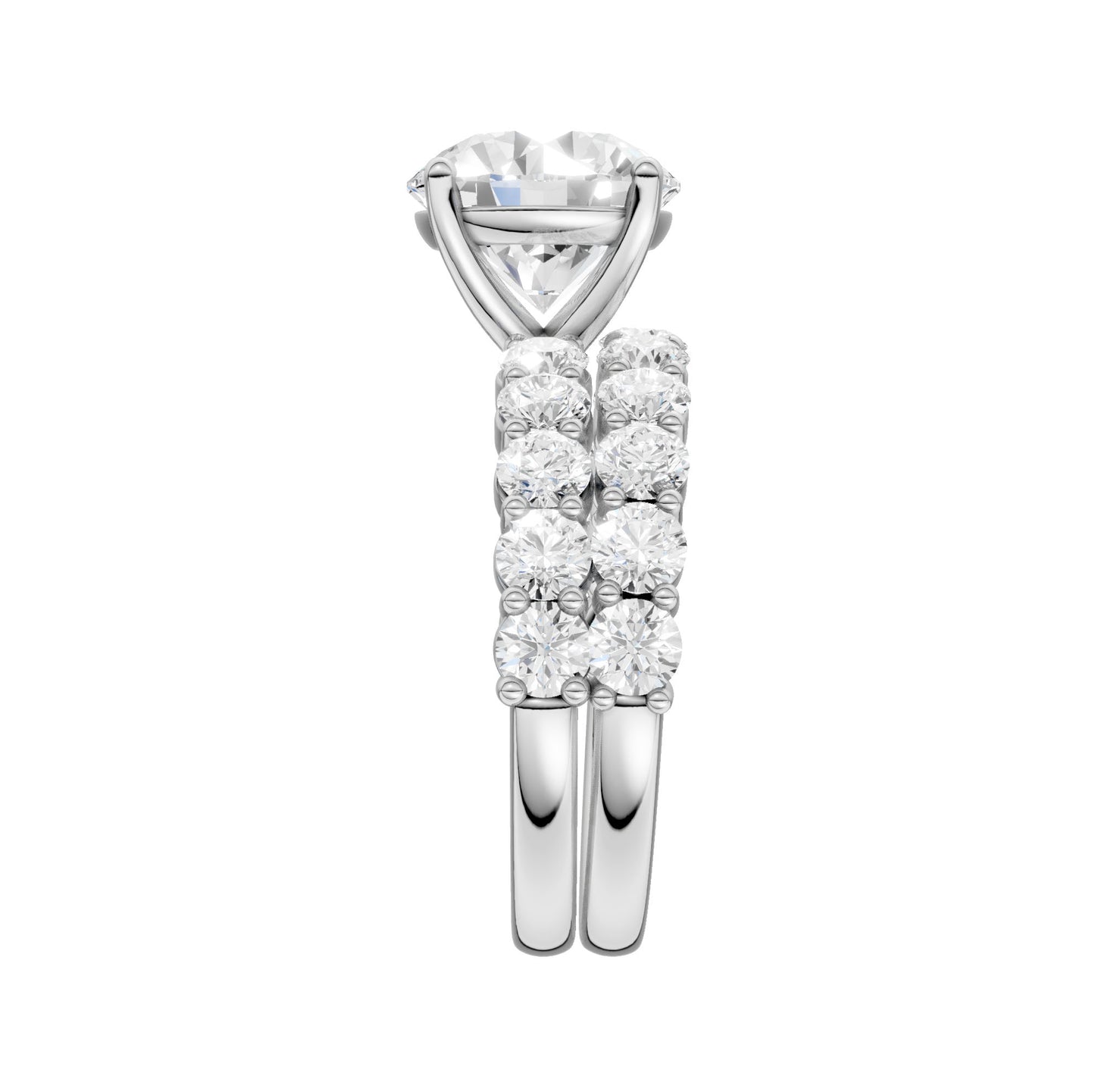 14K 6.00CT Certified Lab Grown Diamond Bridal Set