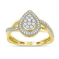 CLOSEOUT 10KT 0.25CT D-LADIES RING "PEAR"