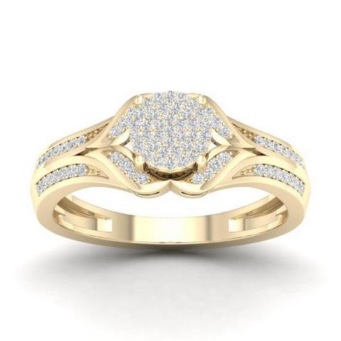 10K 0.20CT D-LADIES MICROPAVE RINGS