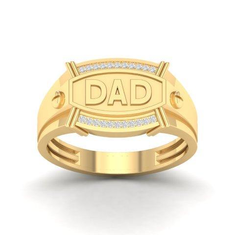 10K 0.08CT D-MENS RINGS "DAD"