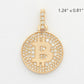 14KY 0.70CTW DIAMOND BITCOIN MEDALLION