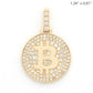 14KY 1.15CTW DIAMOND BITCOIN MEDALLION