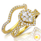14KY 1.05CTW DIAMOND PEAR CLUSTER RING W/HALO